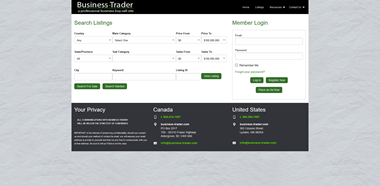 business trader listing